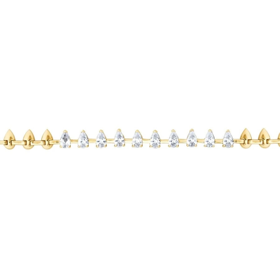 Gold Pear Stone Bracelet