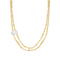 Gold Chain Baguette Necklace