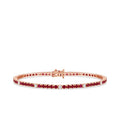 3.96 Carat Diamond Ruby Bracelet
