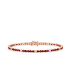 3.96 Carat Diamond Ruby Bracelet