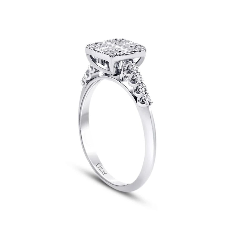 0.34 Carat Diamond Baguette Ring