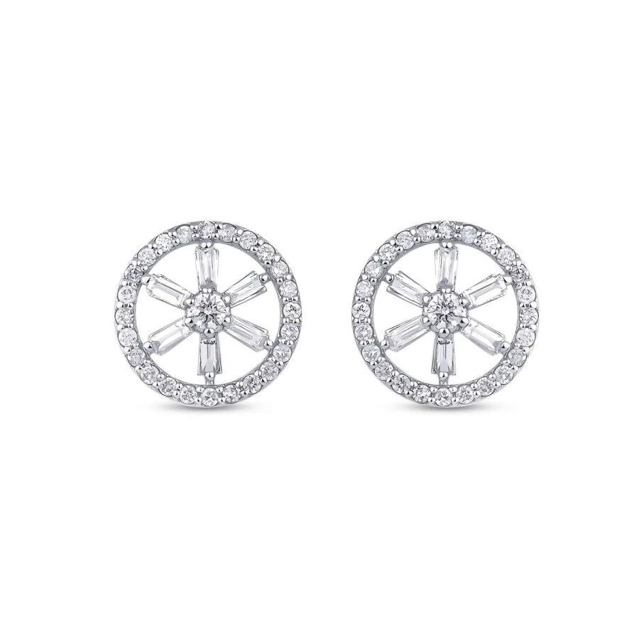 0.51 Carat Diamond Baguette Earrings