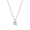 0.08 Carat Diamond Baguette Solitaire Necklace