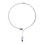 9.71 Carat Diamond Sapphire Neckband