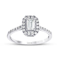 0.69 Carat Diamond Emerald Ring