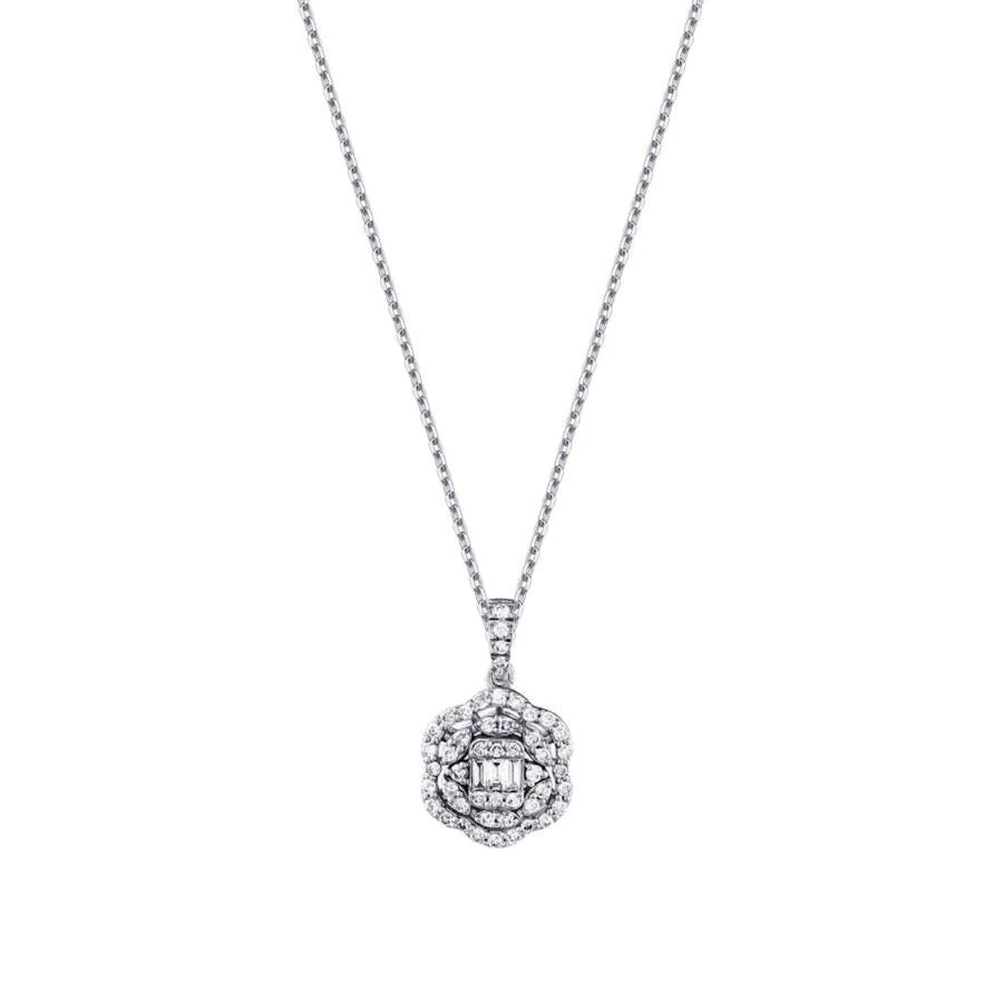 0.31 Carat Diamond Trend Baguette Necklace