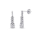 0.50 Carat Diamond Baguette Earrings