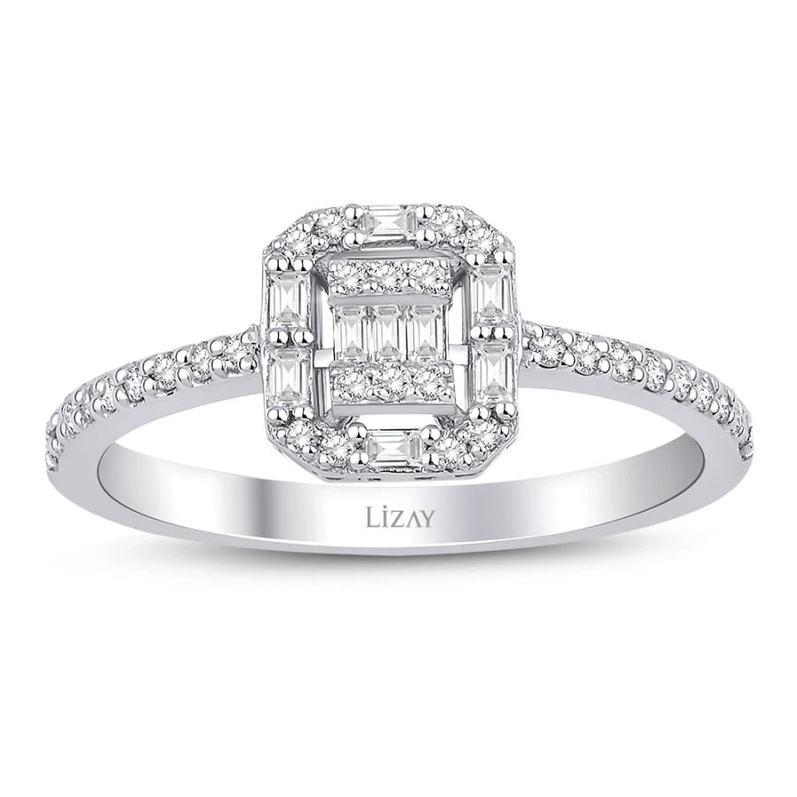 0.28 Carat Diamond Baguette Ring
