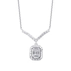 0.23 Carat Diamond Baguette Necklace