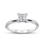 0.60 Carat Diamond Princess Solitaire Engagement Ring