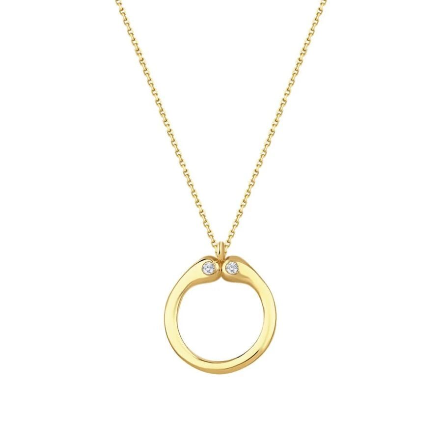 0.04 Carat Diamond O Letter Necklace