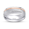 Gold Two-Tone Wedding Band