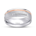 Gold Two-Tone Wedding Band