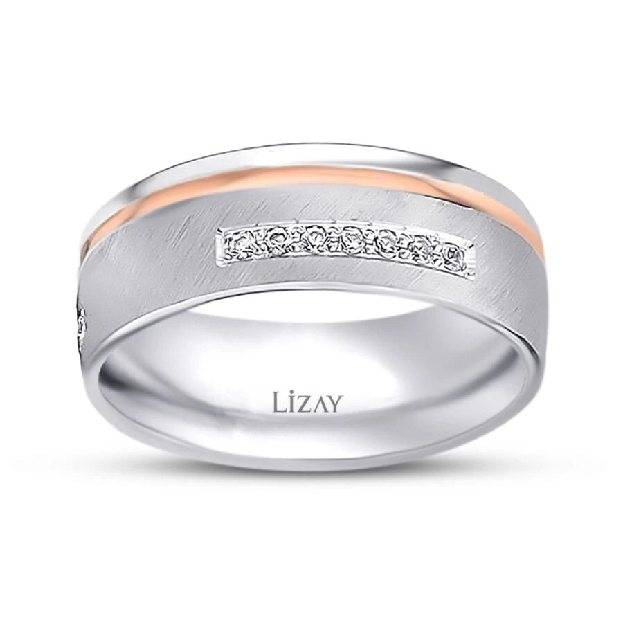 Gold Two-Tone Wedding Band
