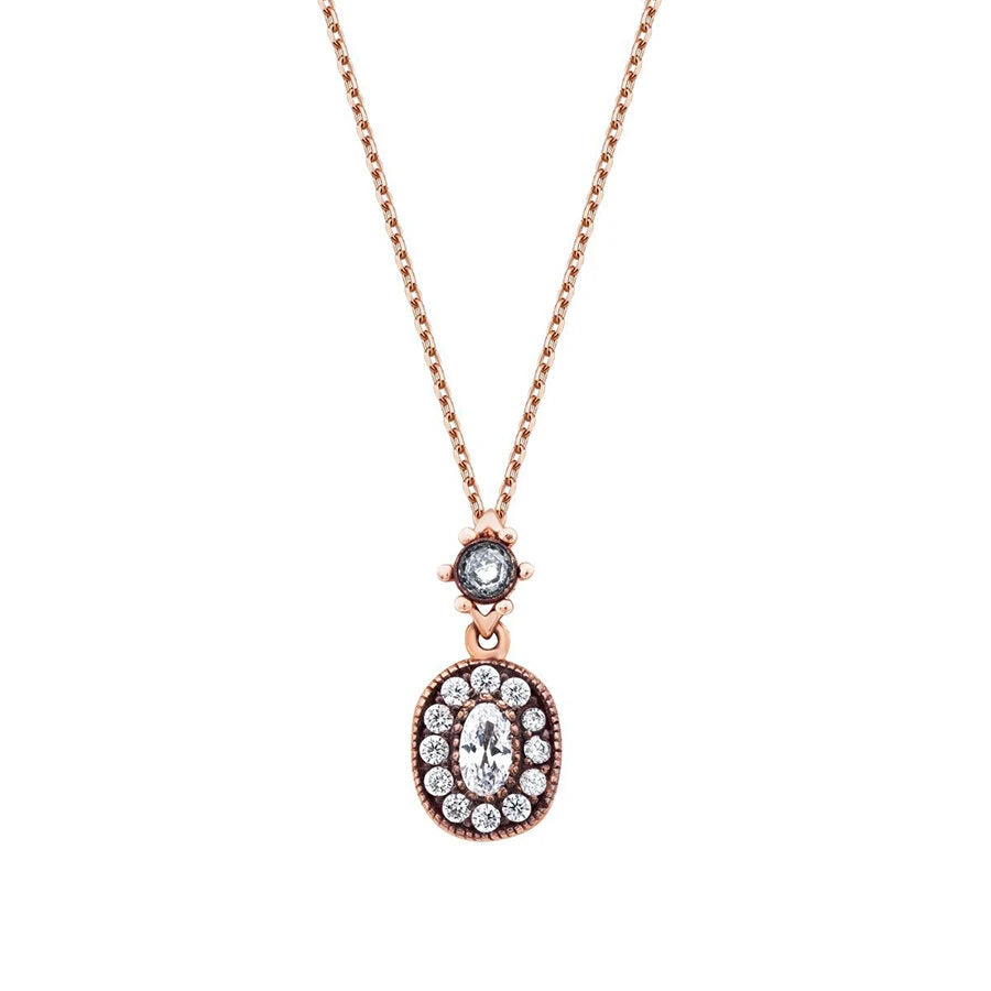 Gold Oval Stone Necklace