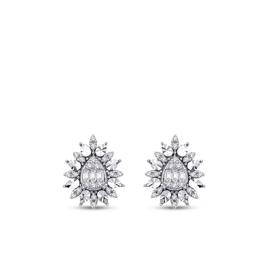 0.37 Carat Diamond Baguette Earrings