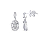 0.42 Carat Diamond Baguette Earrings