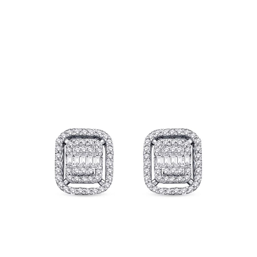 0.36 Carat Diamond Baguette Earrings