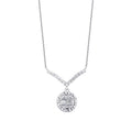 0.26 Carat Diamond Round Baguette Necklace