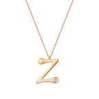 0.02 Carat Diamond Letter Z  Necklace