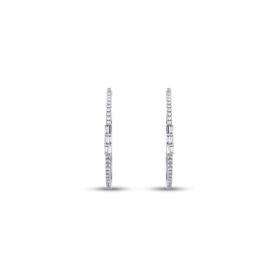 0.53 Carat Diamond Hoop Earrings