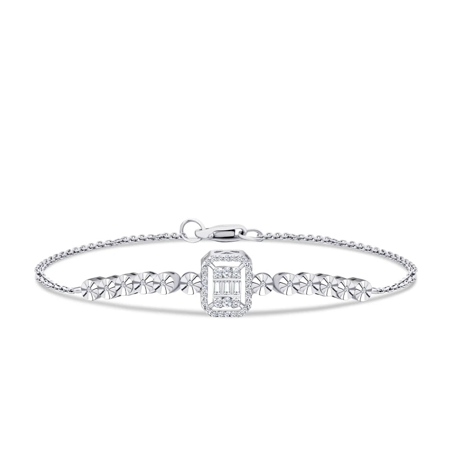 0.17 Carat Diamond Baguette Bracelet