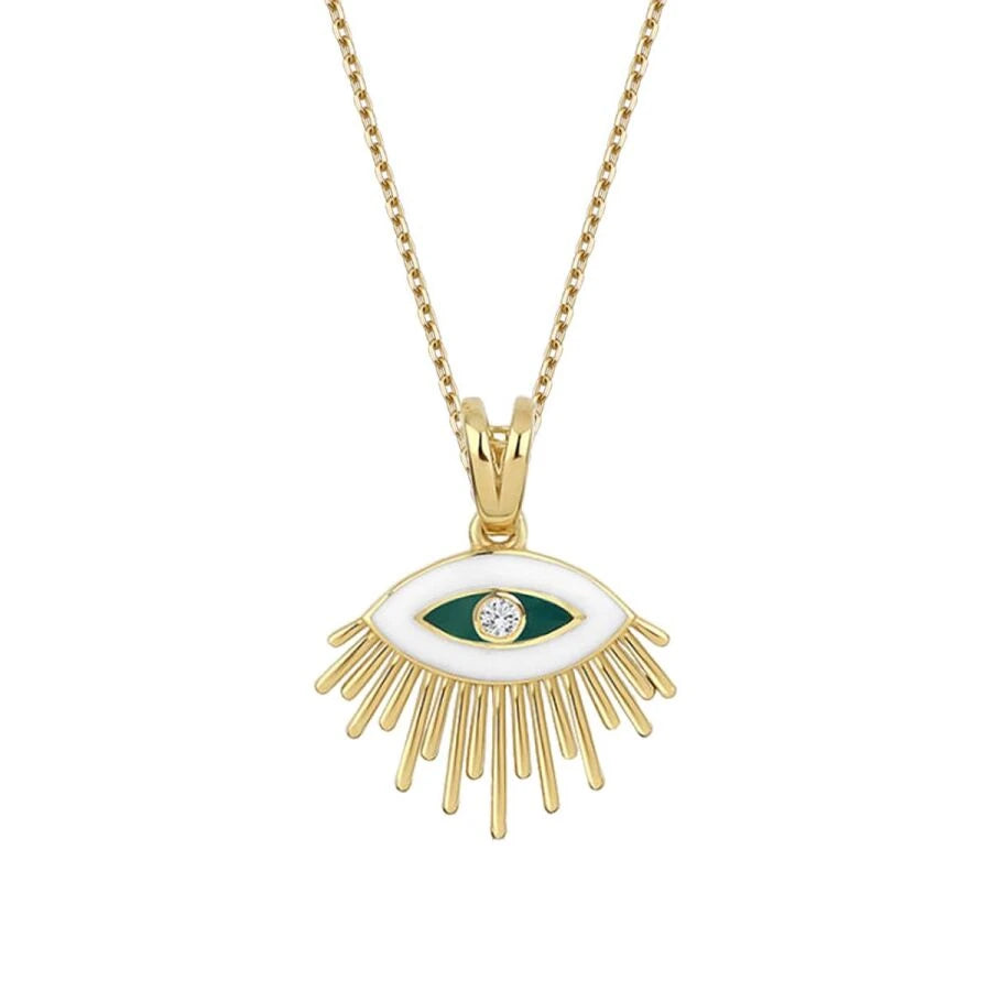 0.01 Carat Diamond Trend Eye Necklace