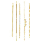 Gold Stone Triangle Bracelet