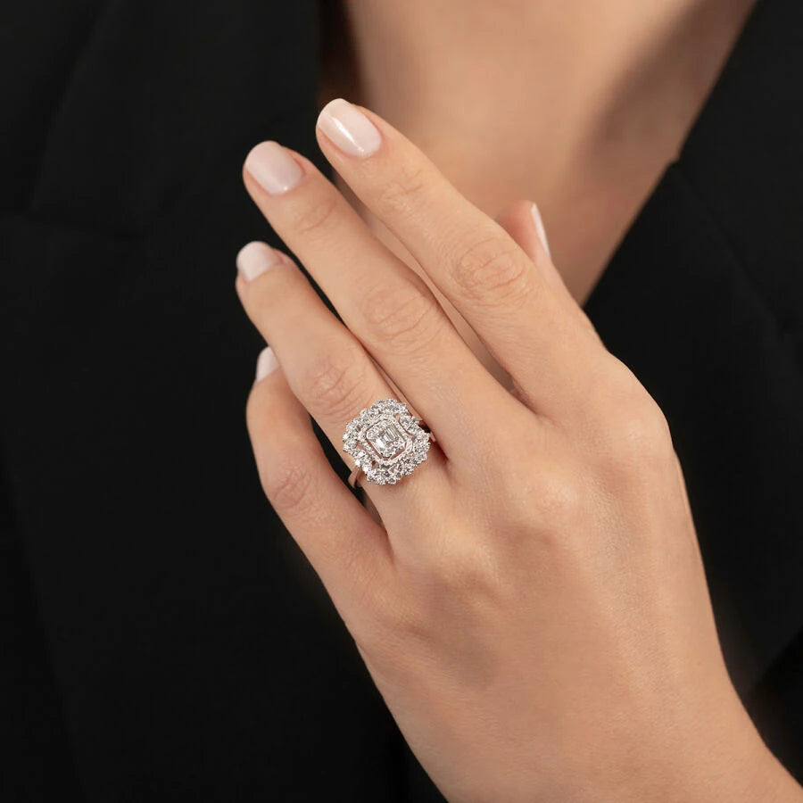 1.36 Carat Diamond Baguette Ring