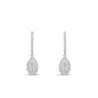 0.47 Carat Diamond Pear Baguette Earrings