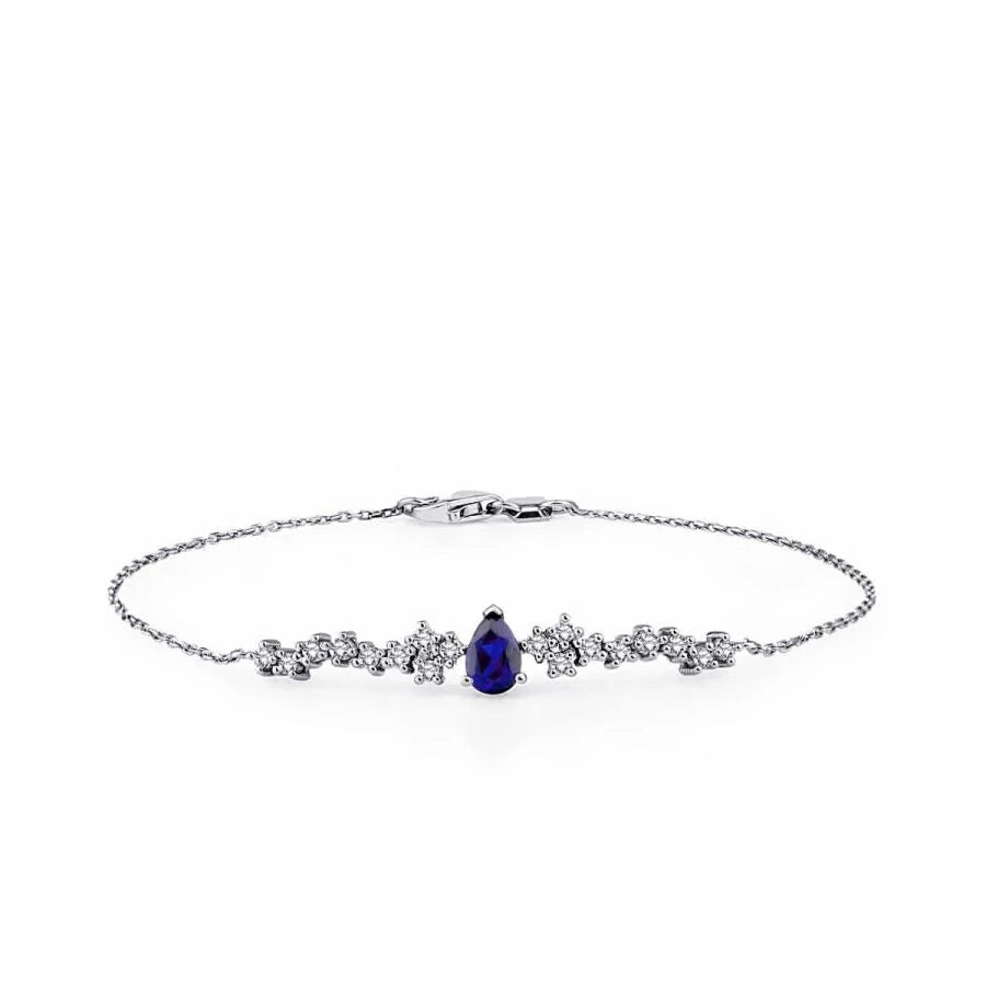 0.71 Carat Diamond Sapphire Bracelet