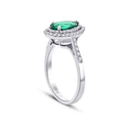1.52 Carat Diamond Colored Stone Ring