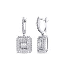 1.48 Carat Diamond Baguette Earrings