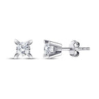 0.50 Carat Diamond Solitaire Earrings