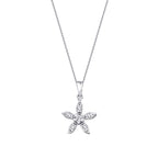 0.13 Carat Diamond Flower Necklace