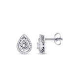 0.21 Carat Diamond Pear Baguette Earrings
