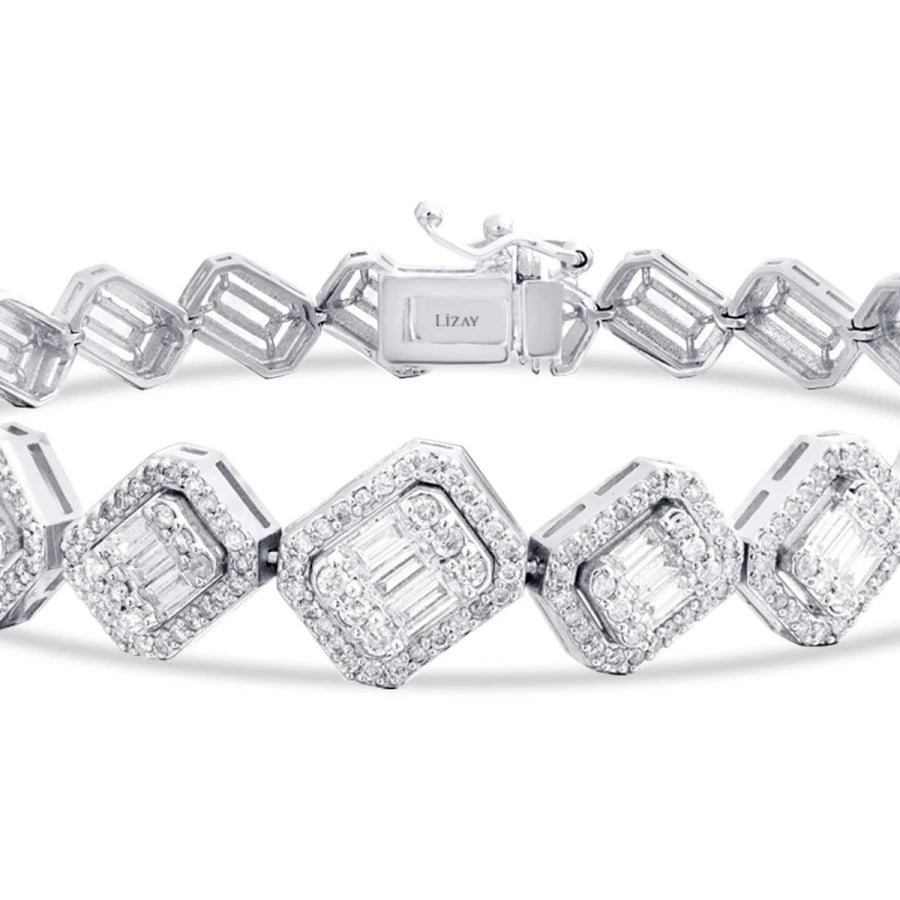 1.66 Carat Diamond Baguette Bracelet