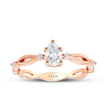 0.44 Carat Diamond Pear Solitaire Engagement Ring