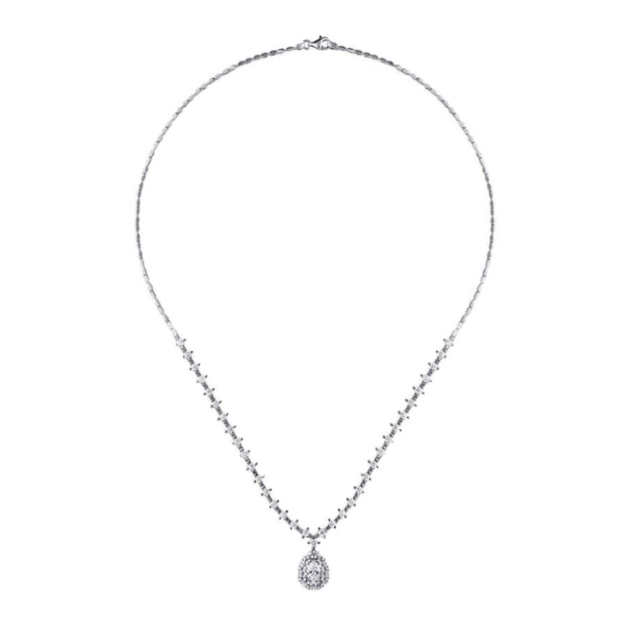 Gold Row Stone Design Neckband