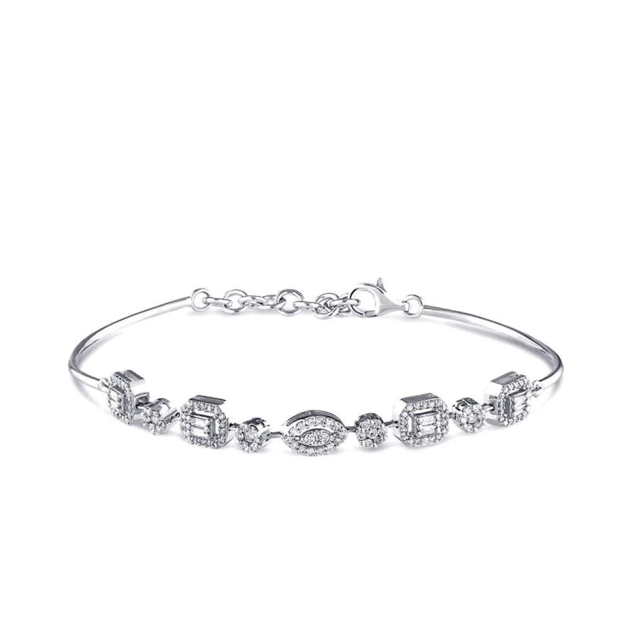 0.63 Carat Diamond Baguette Bangle