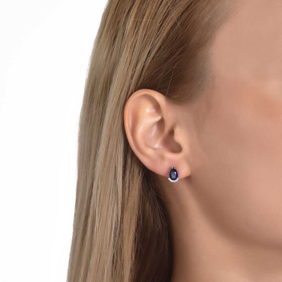 3.09 Carat Diamond Sapphire Set