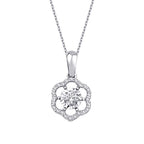 0.15 Carat Diamond Flower Necklace