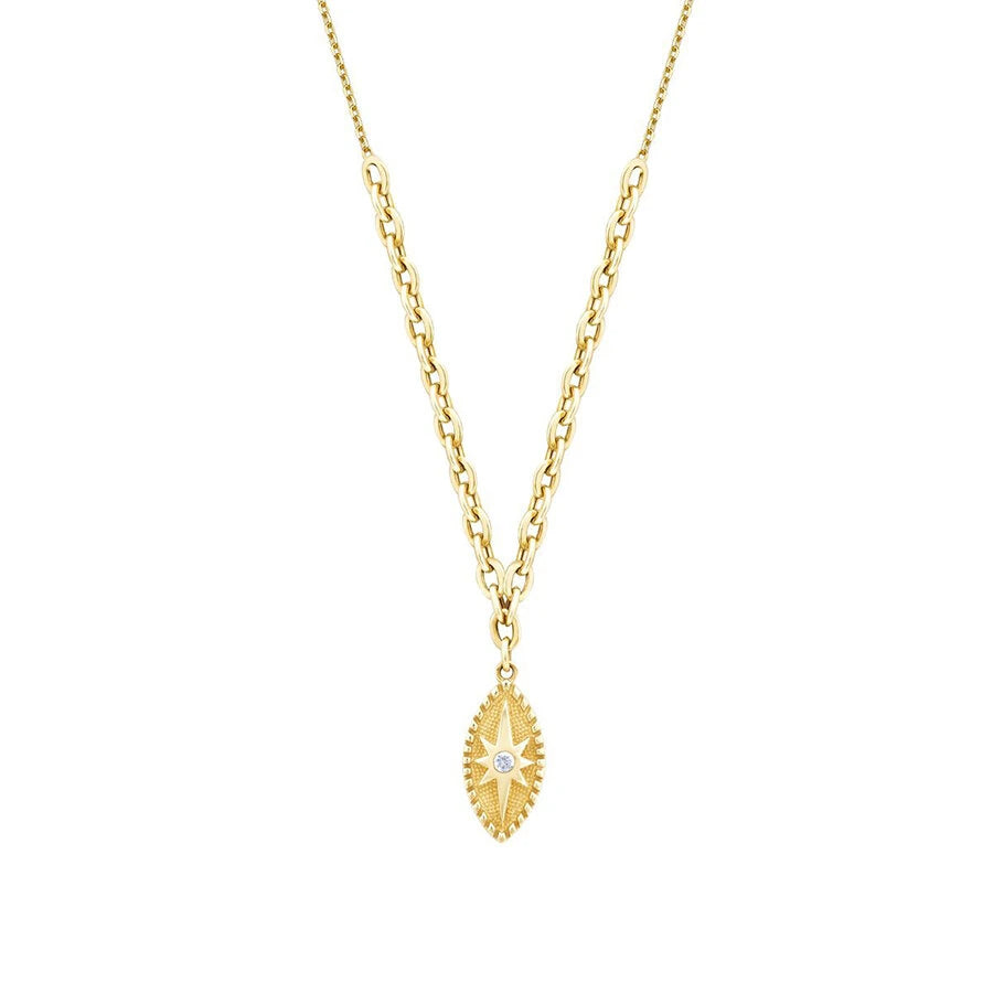 Gold North Star Chain Necklace