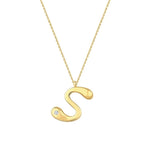 0.02 Carat Diamond S Letter Necklace