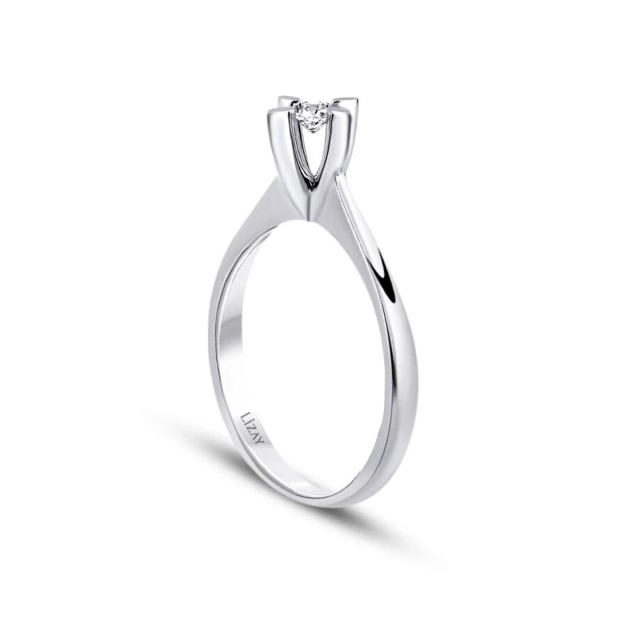 0.10 Carat Diamond Round Solitaire Engagement Ring
