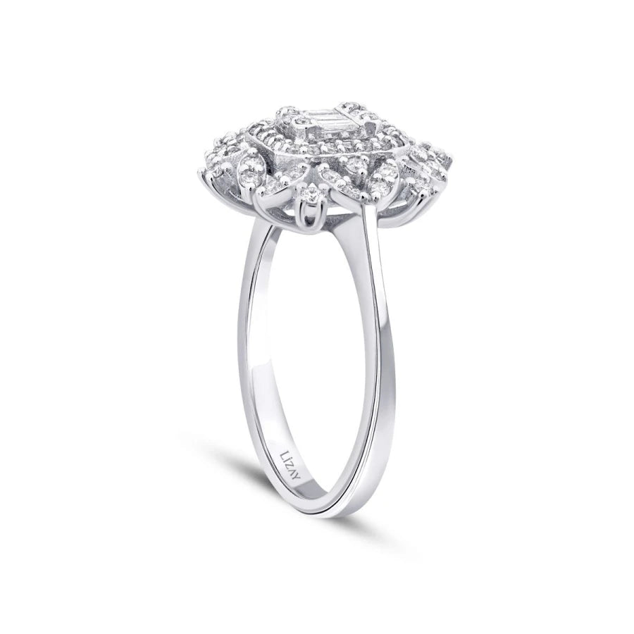 0.50 Carat Diamond Baguette Ring