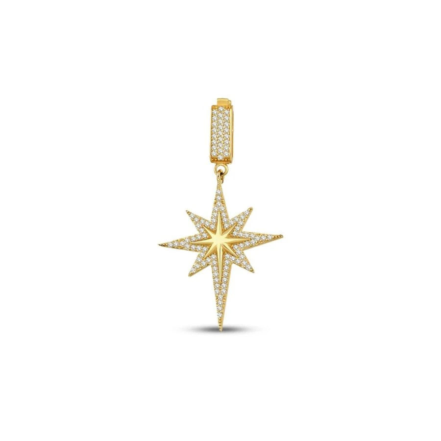 Gold North Star Charm