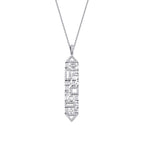 0.63 Carat Diamond Baguette Necklace