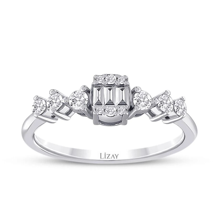 0.32 Carat Diamond Baguette Ring