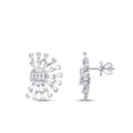 1.42 Carat Diamond Baguette Earrings